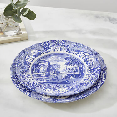 Blue Italian Set of 4 Small Dinner Plates Blue Italian Set of 4 Small Dinner Plates